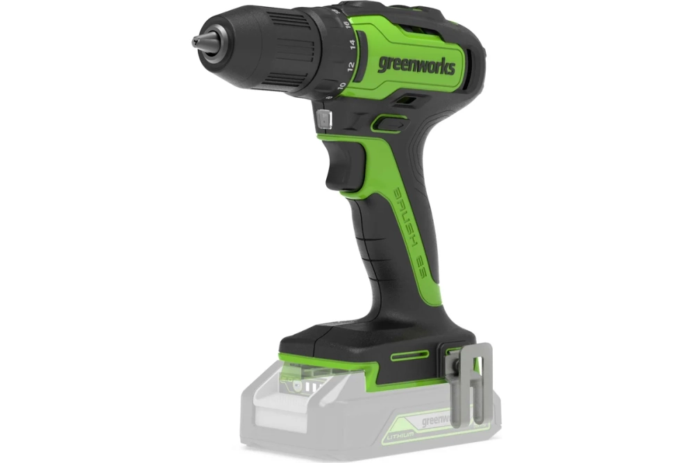 Аккумуляторная дрель-шуруповерт GreenWorks GD24DD35 без ЗУ и АКБ 3704007