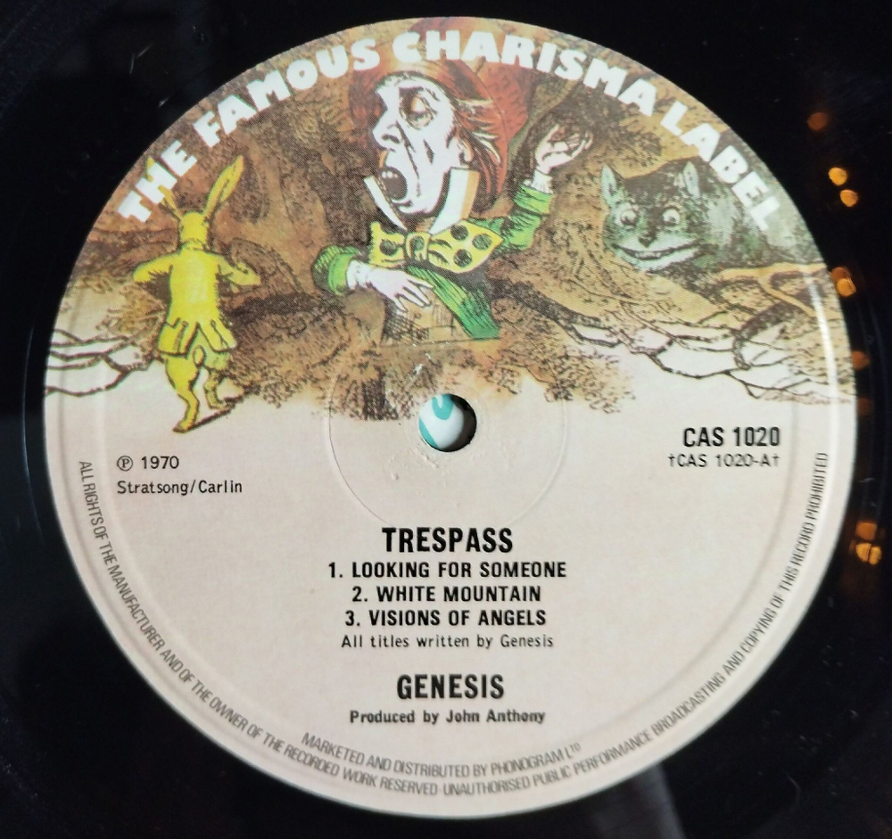 Винтажная виниловая пластинка LP Genesis Trespass (UK 1978)