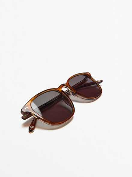 Massimo Dutti Эпоксидные солнцезащитные очки, коричневый