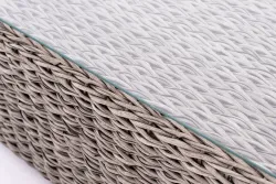 "Капучино сингл" лаунж-зона из искусственного ротанга (гиацинт), цвет серый