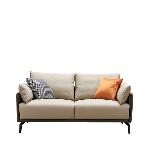 Диван ELEGANTE NAPPA SF015 (2-х местный)  бежевый 6615-коричневый