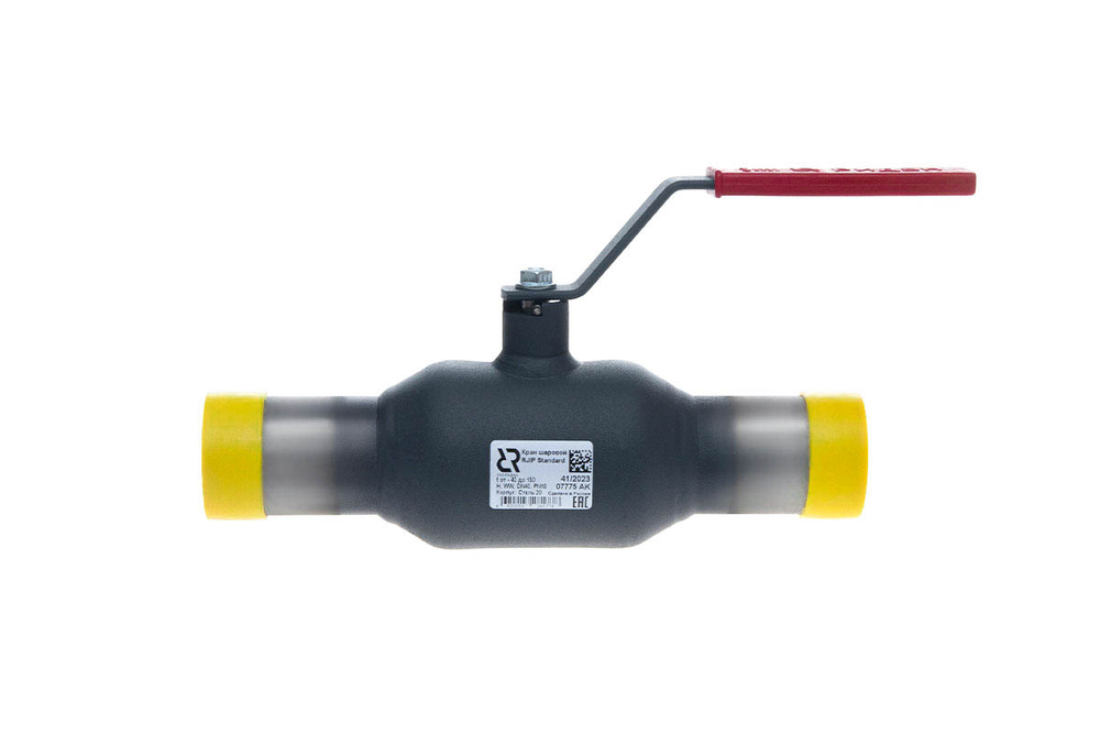 Кран шаровой стальной RJIP Standard WW под приварку с рукояткой стандартнопроходной, Тмакс. =  150 °С, Ридан, Россия