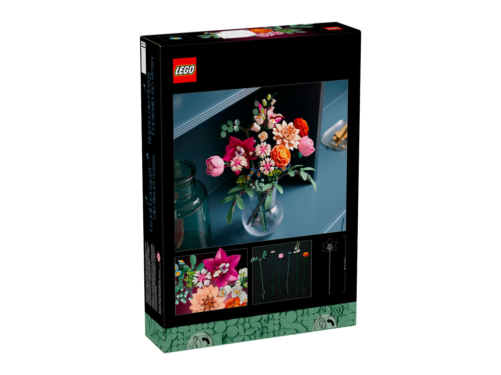 LEGO Коллекционные наборы 10342 Красивый розовый букет цветов — интерьерный декор