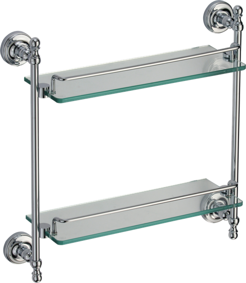 31077 Полка стеклянная 2-ярусная GANZER