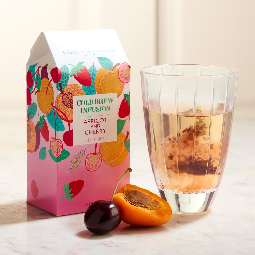 Fortnum&Mason Холодный чайный настой со вкусом абрикоса и вишни Apricot & Cherry Cold Brew Infusion, 20 пакетиков, 60 г