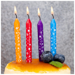 Свечи для торта Звезда 8см 12шт