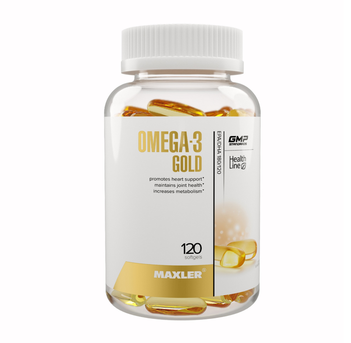  Омега-3 Голд, Omega-3 Gold, Maxler, 120 желатиновых капсул