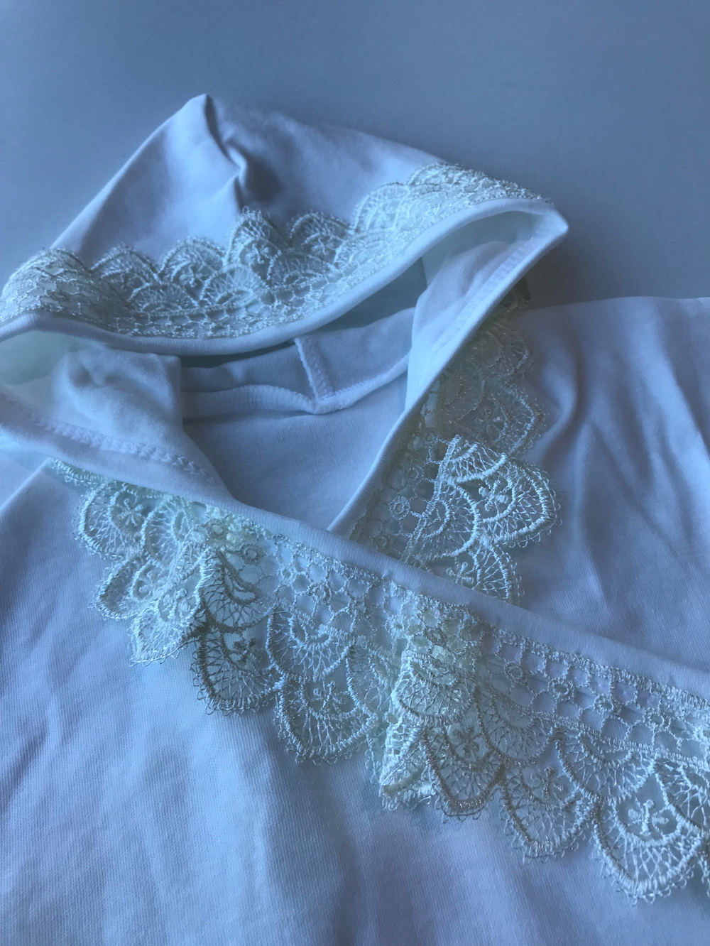 Крестильная рубашка для девочек с капюшоном (Малышеево) Арт. 0105И (Размер: 80)