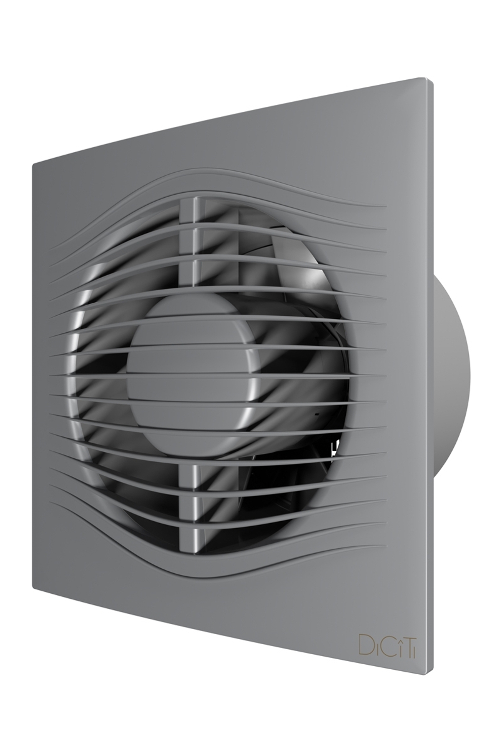 Вентилятор накладной SLIM D125 обр.клапан Gray metal DICITI