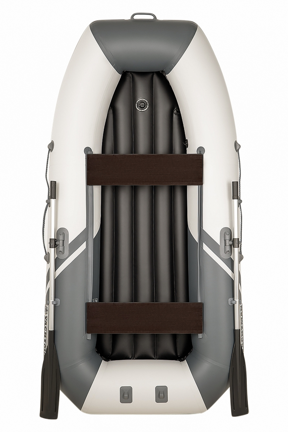 YACHTMAN-260 МНД НАДУВНОЕ ДНО (Яхтман) белый-серый (лодка ПВХ с усилением)