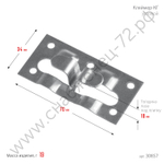 ЗУБР Кляймер-КГ 10 х 34 х 70 мм, угловой крепеж для керамогранита, цинк, 50 шт (30857)