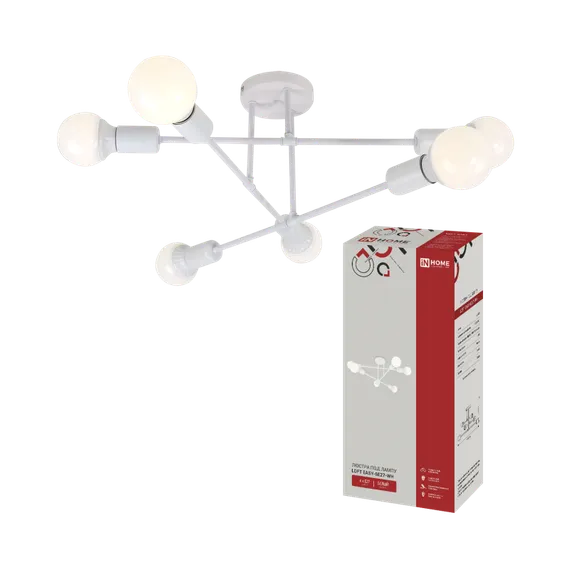 Люстра под лампу LOFT EASY-6E27-WH 6хЕ27 белый IN HOME