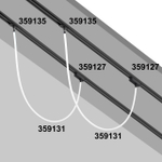 359127 KONST NT23 073 черный Трековый однофазный трехжильный адаптер для светильников 359128-359133 IP20 15-40W 170-265V RAMO