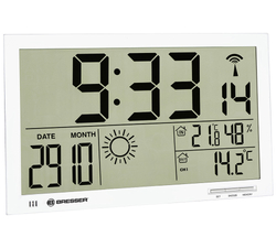 Метеостанция (настенные часы) Bresser MyTime Jumbo LCD, белая