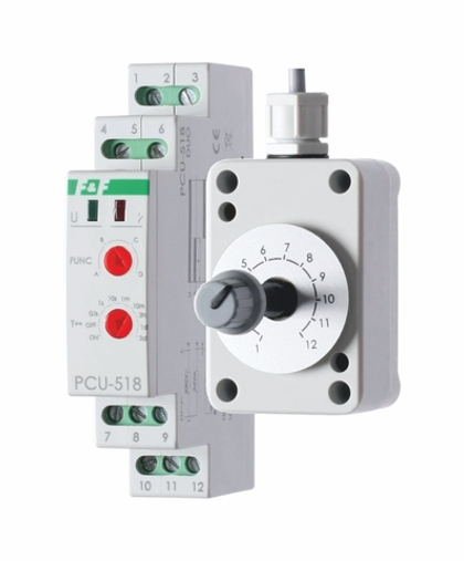 Реле времени PCU-518 8А 230В AC/24В AC/DC IP20 многофункц. с выносным потенциомметром