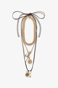 ZARA НАБОР ИЗ 3 ОЖЕРЕЛИЙ, ЗОЛОТИСТЫЙ