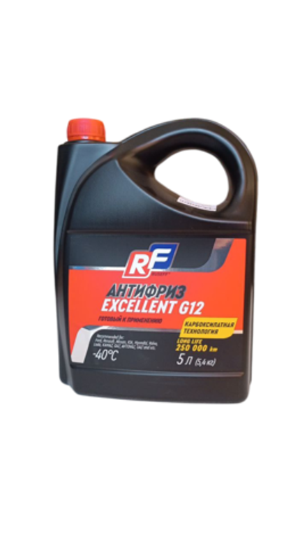 RUSEFF Антифриз ANTIFREEZE EXCELLENT G12 -40C (Красный) (5 л)