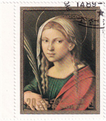 10 почтовых марок, КНДР (Северная Корея), 1980-е, Живопись Ренессанса, Рембрандт, Рафаэль, Дега