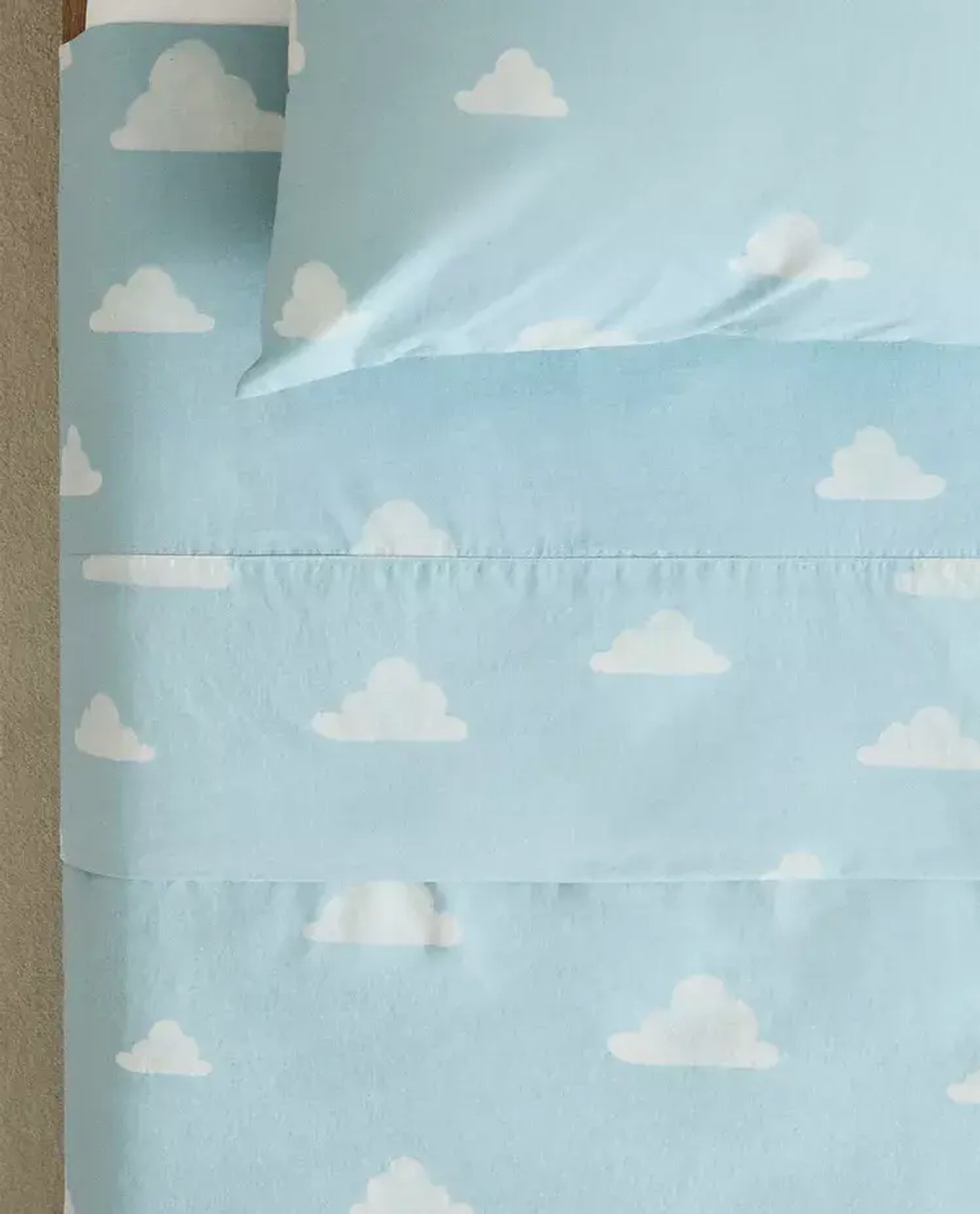 ZARA HOME ДЕТСКАЯ ВЕРХНЯЯ ПРОСТЫНЯ С ПРИНТОМ, СИНИЙ