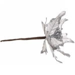 Украшение новогоднее «Пуансеттия-Метелица» 15 см, Серебро