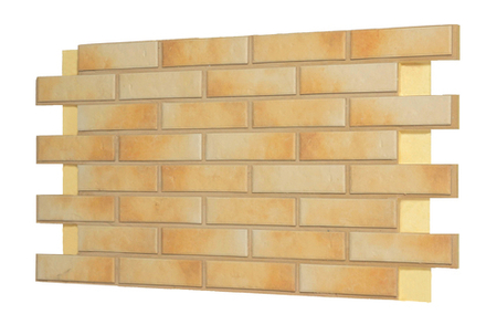 Клинкерная фасадная термопанель, плитка BestPoint Retro Brick Salt, ППУ (пенополиуретан), 1028x616 толщина 65 мм