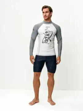 Футболка рашгард лонгслив Sargan Скелетон-Сап UPF 50+ серый