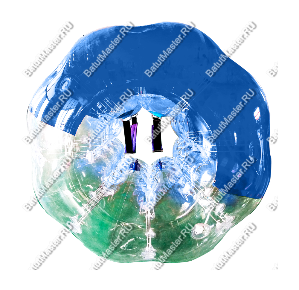 Бампербол «Прозрачно-синий», ТПУ, диаметр 1 м