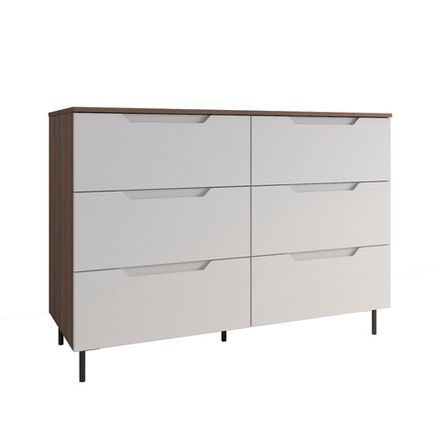 МС Роза Комод 1300 Орех Франклин/Тренто Белый софт, ДСВ Мебель