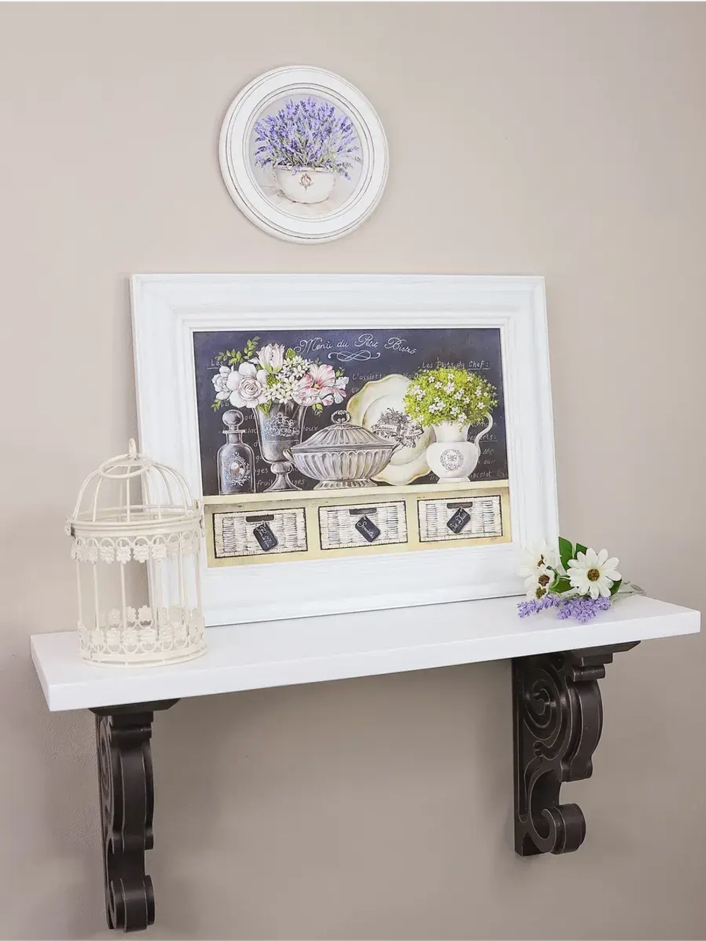 Полка настенная навесная 60 см