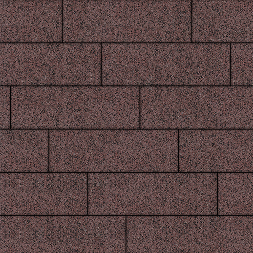 Тротуарная плитка ПРЯМОУГОЛЬНИК 750х250 мм - Гранит+ Красный с черным