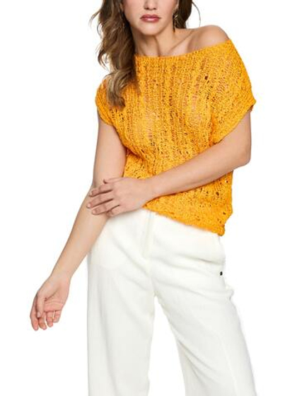 Marc Cain Джемпер из хлопка крупной вязки