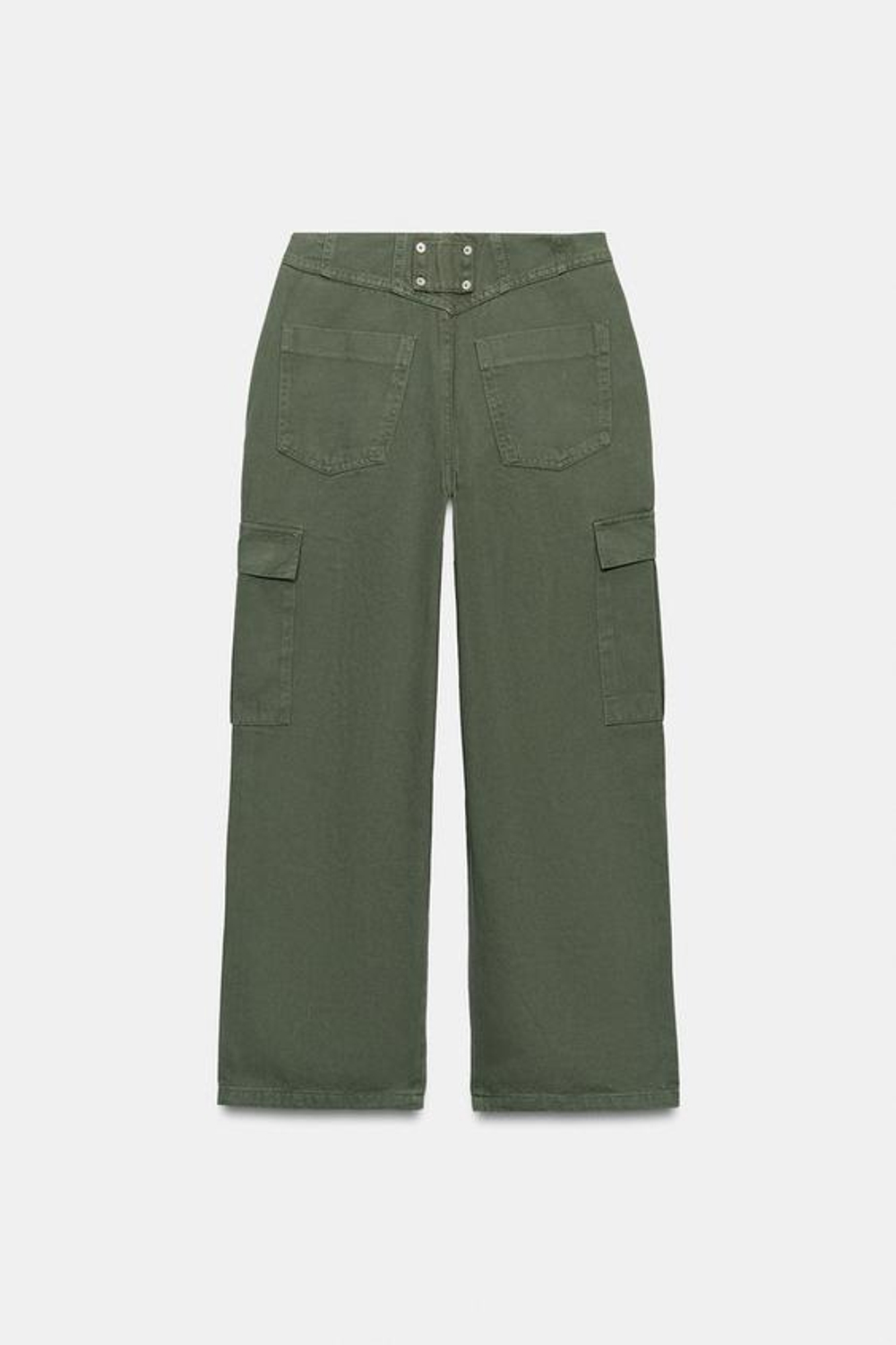 ZARA ДЖИНСЫ Z1975 КАРГО СО СРЕДНЕЙ ПОСАДКОЙ, ХАКИ