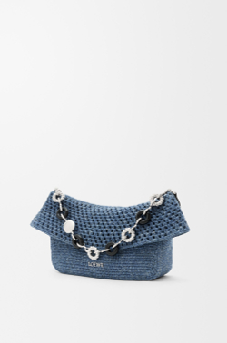 Loewe Средняя сумка Ola связанная крючком, синий