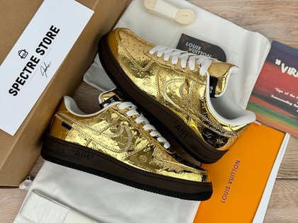 Nike Air Force 1 Low x Louis Vuitton Metallic Gold