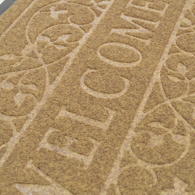 Коврик влаговпитывающий ворсовый 50*80см "Welcome", коричневый