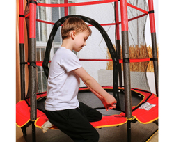 Батут детский DFC TRAMPOLINE-RED 55" с сеткой