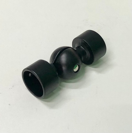 Эркерный соединитель для круглых труб кованых карнизов d20 мм, цвет черный матовый