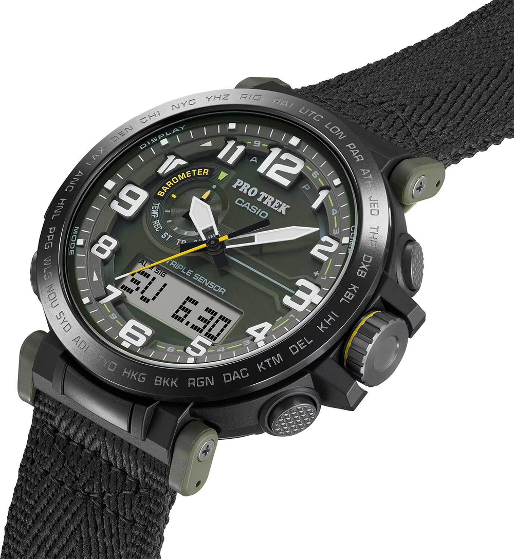 Японские наручные часы Casio Pro Trek PRG-601YB-3 с хронографом
