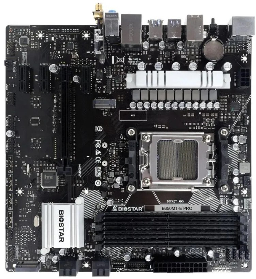 Материнская плата mATX Biostar B650MT-E PRO