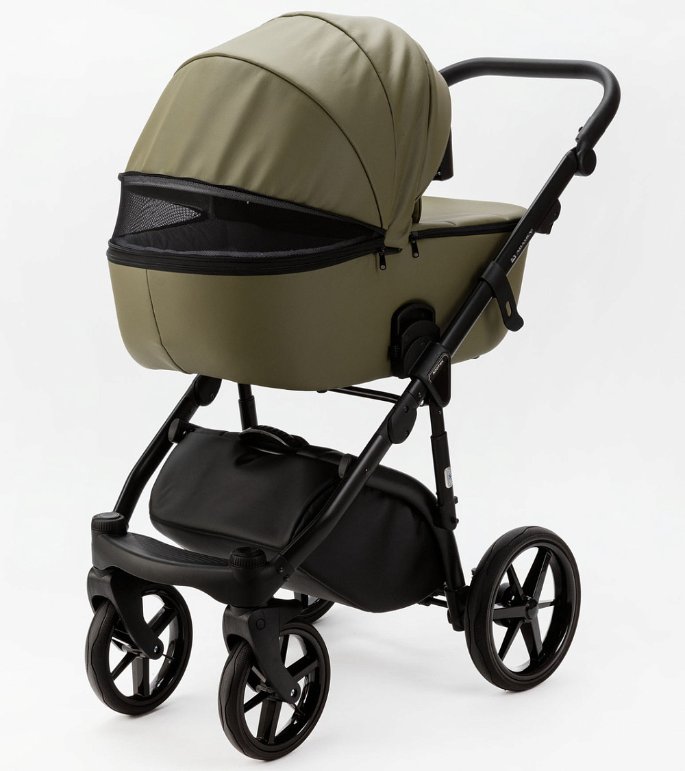 Детская коляска Adamex Nola Deluxe 3 в 1 N-SA21 (ХАКИ КОЖА)