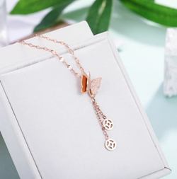 SALE! Подвеска на цепочке из ювелирной стали, Бабочка,1 шт.