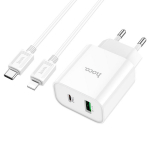 Зарядное устройство USB + кабель Lightning Hoco (1USB+QC3.0) C80APlus