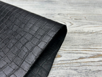 Крокодил цв. Черный / Nappa Croco Nero, толщ. 0,9-1,1 мм, натуральная кожа