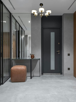 Люстра потолочная светодиодная Lanbos, 6 LED ламп 8 Вт, черная с золотом