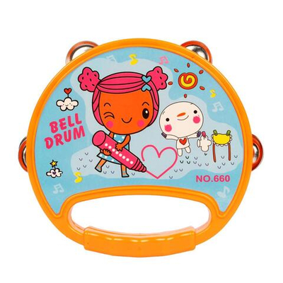 Бубен 16см, зеленый, пакет 660