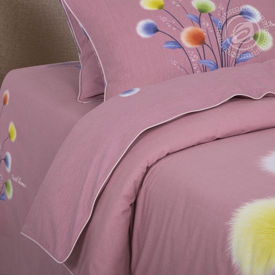 Двуспальный с европростынёй комплект постельного белья Нинель велюр (фуле)