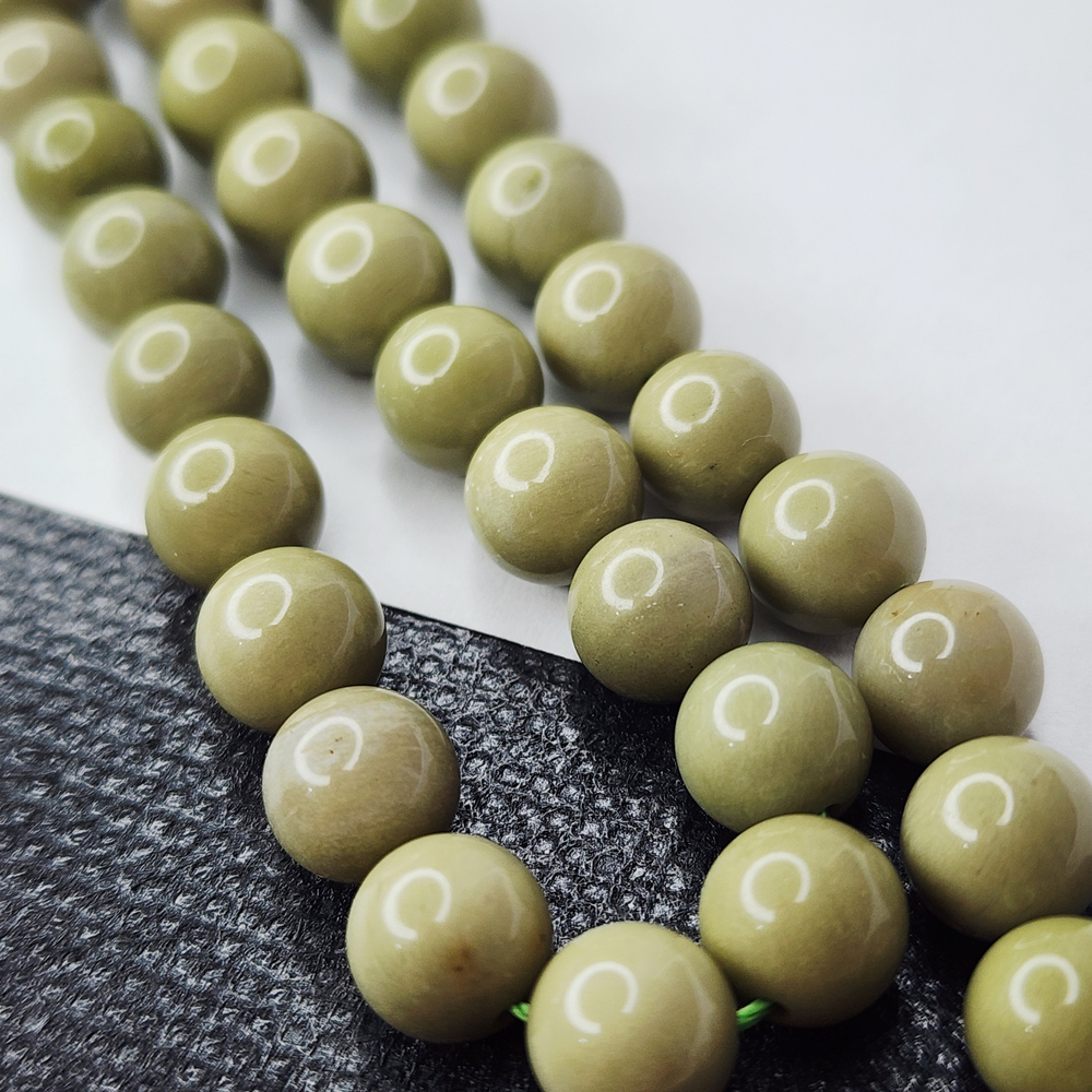 Агат Алашань, цвет авакадо, шар 6 мм, штучно