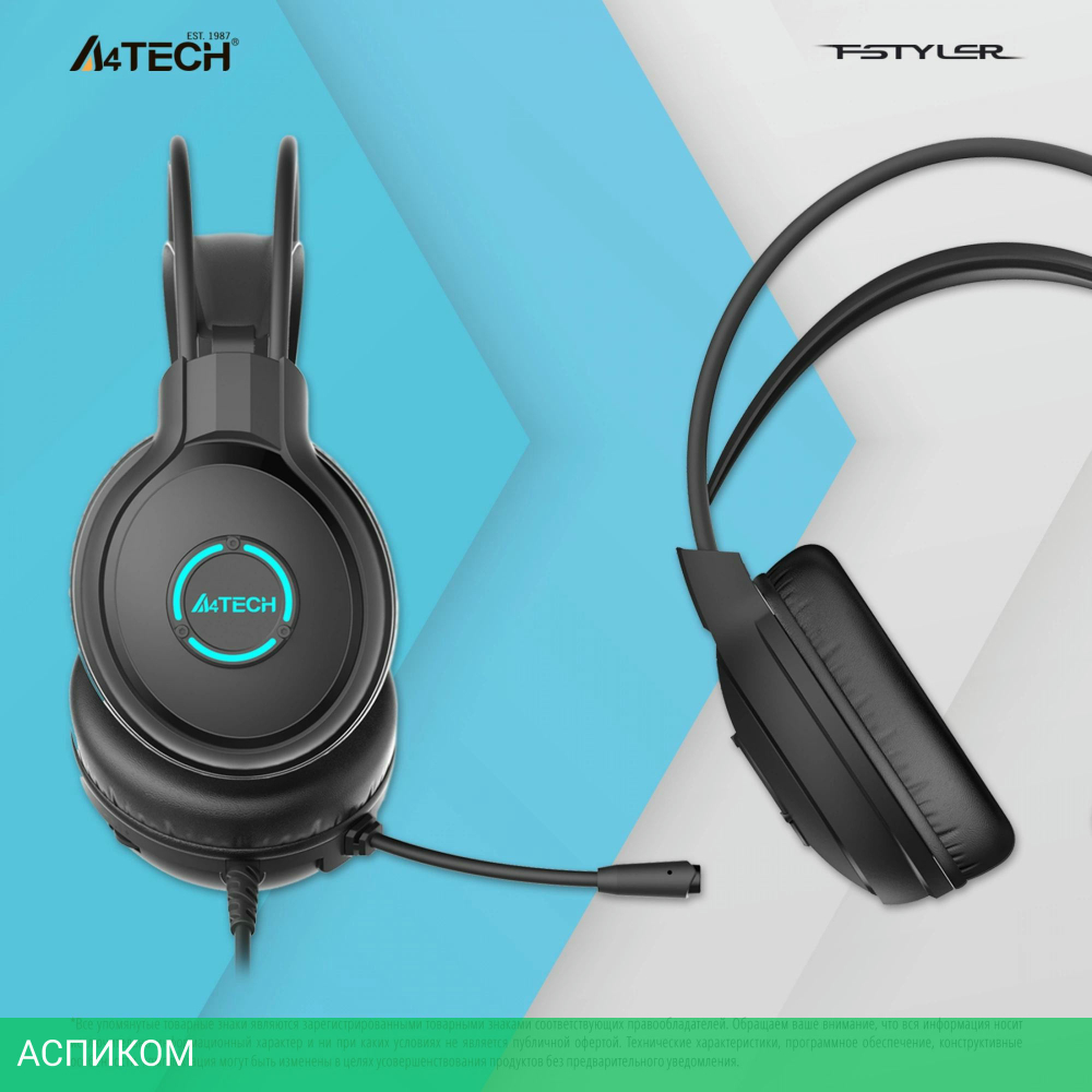 Наушники A4Tech Fstyler FH300U черный