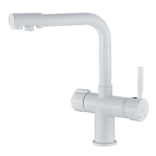 Смеситель для кухни 35к HB70088-8 HAIBA с вых. для питьевого фильтра б/отв п/гайку БЕЛЫЙ^