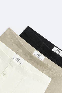 ZARA НАБОР ИЗ ТРЕХ ТРУСОВ-БОКСЕРОВ С ЭЛАСТИЧНЫМ ПОЯСОМ, РАЗНОЦВЕТНЫЙ